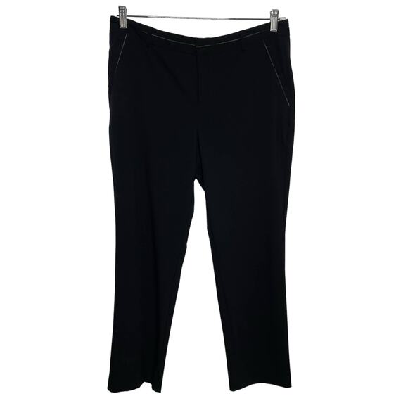 Dana Buchman Pants - Dana Buchman Bootcut Pants‎ Trouser High Rise Flat Front Flared Leg Black 12